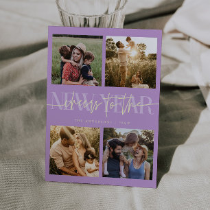 PROST Neujahr Wisteria-Zitrone Foto-Raster Feiertagskarte