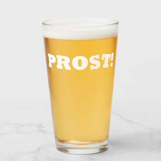 Prost! Oktoberfest Bier Glas (Vorne (Gefüllt))