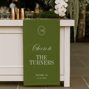 Prost Olivgrünes Bar-Schild Hochzeit Vinyl-Banner Banner