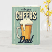 Prost Papa Retro Style Karte (Gelbe Blume)