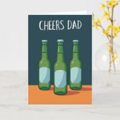 Prost Papa Teal Hintergrund Karte (Gelbe Blume)