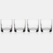 PROST! - Pastel Rainbow Fun Typografie mit Namen Whiskyglas (Rechts)