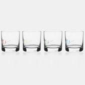 PROST! - Pastel Rainbow Fun Typografie mit Namen Whiskyglas (Links)