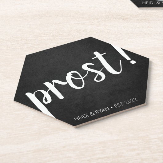 "Prost" Polterabend Beer Drink Untersetzer (angewinkelt)