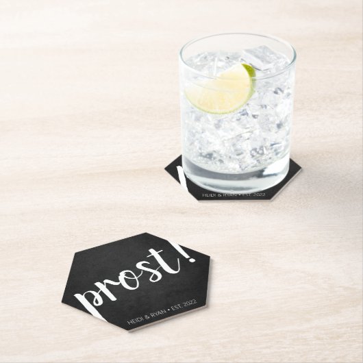 "Prost" Polterabend Beer Drink Untersetzer (Vor Ort)