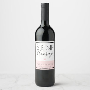 Prost Prosecco Erröten und schwarze Flasche öffnen Weinetikett