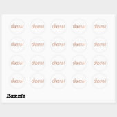 Prost! Rose Gold Glitzer Script Sticker (Blatt)