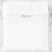 Prost! Rose Gold Glitzer Script Sticker (Tasche)