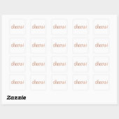 Prost! Rose Gold Glitzer Script Sticker (Blatt)