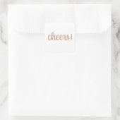 Prost! Rose Gold Glitzer Script Sticker (Tasche)