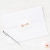 Prost! Rose Gold Glitzer Script Sticker (Umschlag)