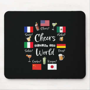 Prost Rund Um Die Welt Urlaub Trinken Lustig Dr Mousepad