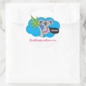 Prost Runder Aufkleber (Tasche)