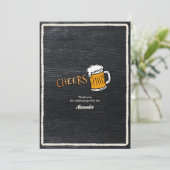 Prost Rustikales Bier-Meilenstein-Geburtstag Dankeskarte (Stehend Vorderseite)