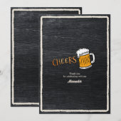 Prost Rustikales Bier-Meilenstein-Geburtstag Dankeskarte (Vorne/Hinten)