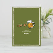 Prost Rustikales Bier-Meilenstein-Geburtstag Dankeskarte (Stehend Vorderseite)
