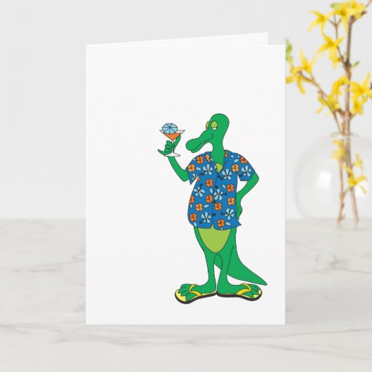 Prost! Salud! Glückwunsch! Karte (Gelbe Blume)