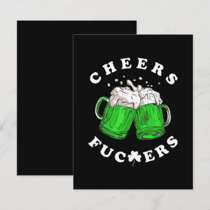 Prost St Patricks Day Biertrinken Lustig RSVP Karte