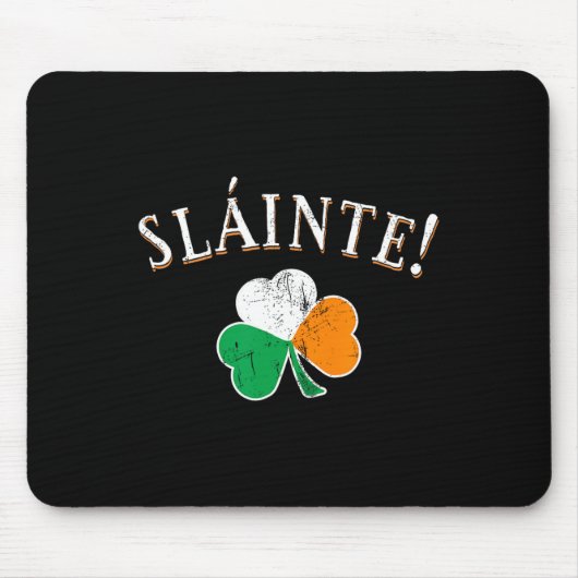 Prost Toast Irland Flagge Shamrock St. Patricks D Mousepad (Vorne)