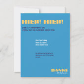 Prost Toast Mens 50. Geburtstagsparty Einladung (Rückseite)