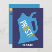 Prost Toast Mens 75. Geburtstagsparty Einladung (Vorne/Hinten)