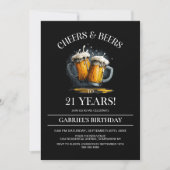 Prost und Bier 21. Geburtstagsfeier Einladung (Vorderseite)