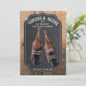 Prost und Bier 30. Biergeburtstagsfeier Einladung (Stehend Vorderseite)