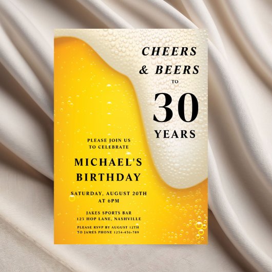 Prost Und Bier 30. Geburtstag Einladung