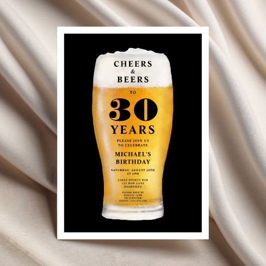 Prost Und Bier 30. Geburtstag Einladung