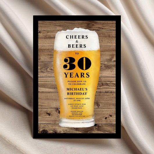 Prost Und Bier 30. Geburtstag Einladung