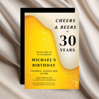 Prost Und Bier 30. Geburtstag Einladung