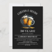 Prost und Bier 30. Geburtstagsfeier Einladung (Vorderseite)