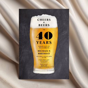 Prost und Bier 40. Geburtstag Einladung