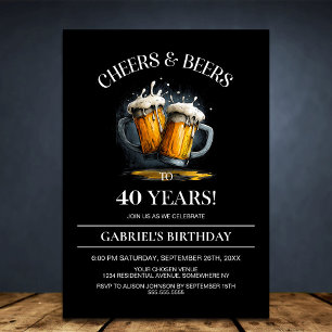 Prost und Bier 40. Geburtstagsfeier Einladung