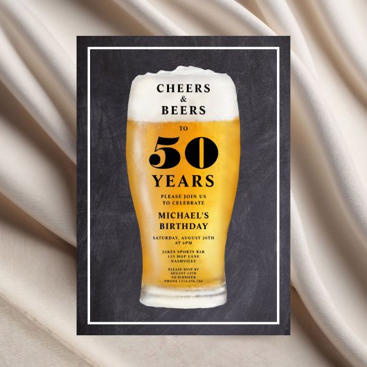 Prost Und Bier 50. Geburtstag Einladung