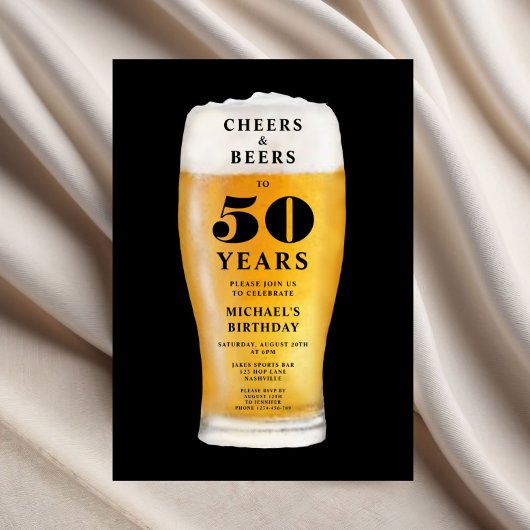 Prost Und Bier 50. Geburtstag Einladung