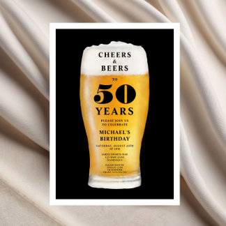 Prost Und Bier 50. Geburtstag Einladung