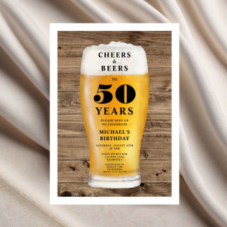 Prost Und Bier 50. Geburtstag Einladung