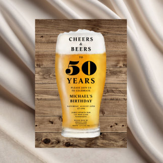 Prost Und Bier 50. Geburtstag Einladung