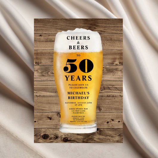 Prost Und Bier 50. Geburtstag Einladung