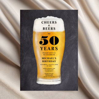 Prost Und Bier 50. Geburtstag Einladung