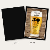 Prost und Bier 50. Geburtstag Einladung