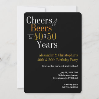Prost und Bier Black Gold gemeinsame Geburtstagspa Einladung