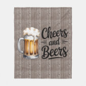Prost und Bier Erwachsene Geburtstagsfeier Fleecedecke (Vorderseite)