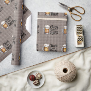 Prost und Bier Erwachsenen-Geburtstagsfeier Geschenkpapier