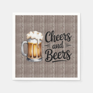 Prost und Bier Erwachsenen-Geburtstagsfeier Serviette