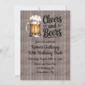 Prost und Bier Erwachsener Geburtstagsbash Einladung (Vorderseite)