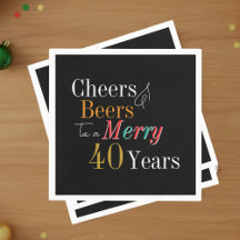 Prost und Bier Froher 40. Weihnachtsgeburtstag