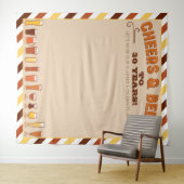 Prost und Bier Geburtstagsrückwand Fotobox Wandteppich (Beispiel (Horizontal))