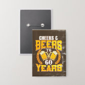 „Prost und Bier“ Lustiger Geburtstagsbutton Button (Vorderseite/Rückseite)